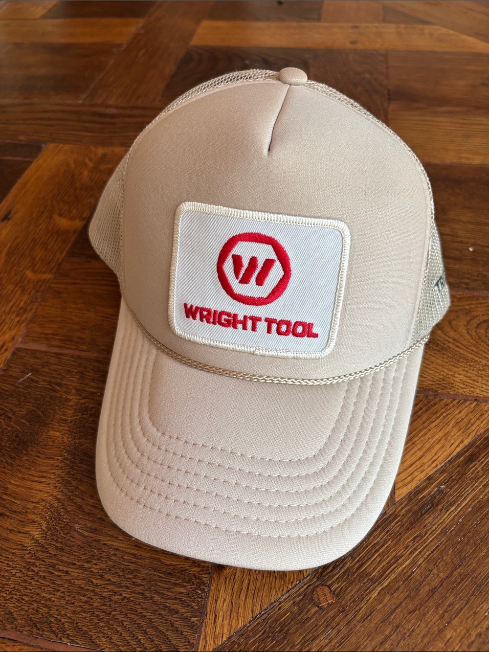 Tribe Kelley Beige Mesh-Back Trucker Cap